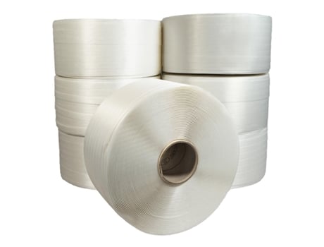 Lote de 7 Fitas de Cintar Têxtil Fio a Fio 13 Mm X 1100 M Incluindo 1 Grátis Cinta de Alta Resistência 375Kg TECPLAST Lff1