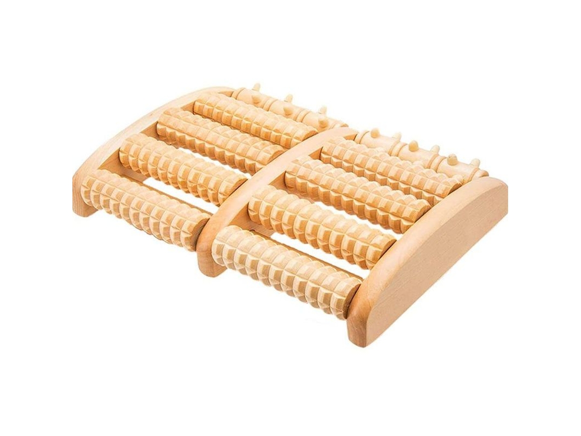 Lurelia Rolo De Massagem Para Pés, Relaxamento Muscular, Madeira, Laranja