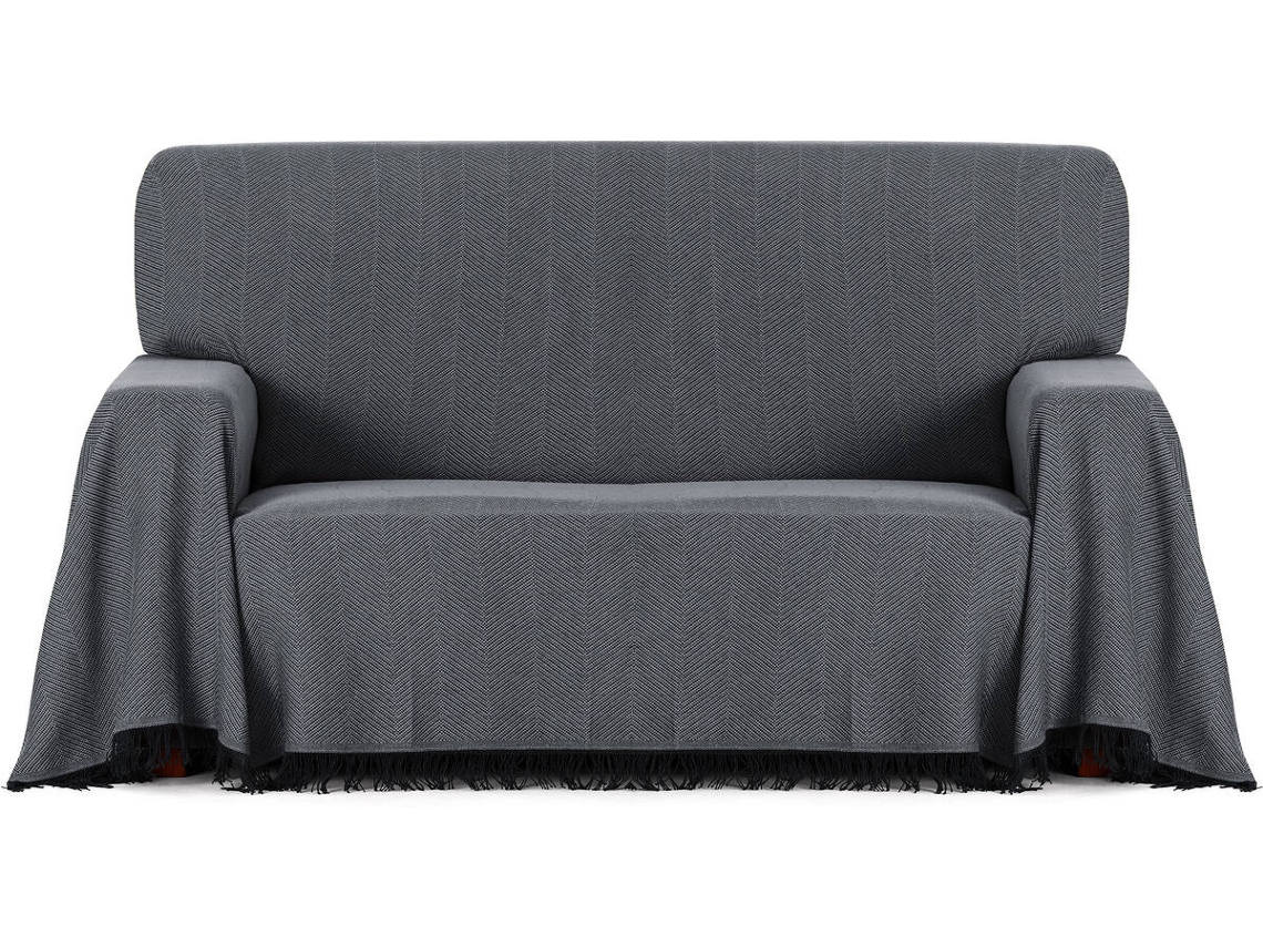 Plaid EYSA Espiga (230 x 260 cm - Algodão - Gris Oscuro)