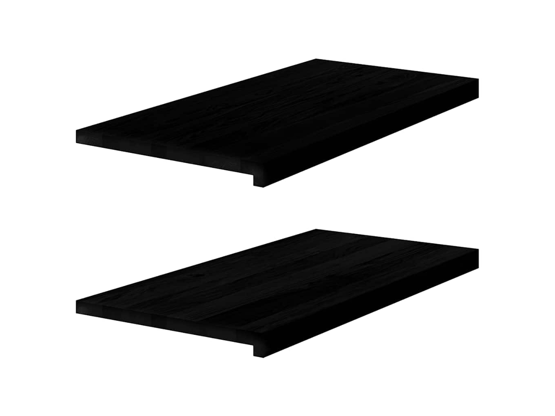 Vidaxl Soleiras Da Janela 2 Pcs 80x40x2 Cm Carvalho Castanho-preto