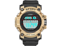 Relógio digital esportivo Synoke 9009 Gold à prova d'água para homens.