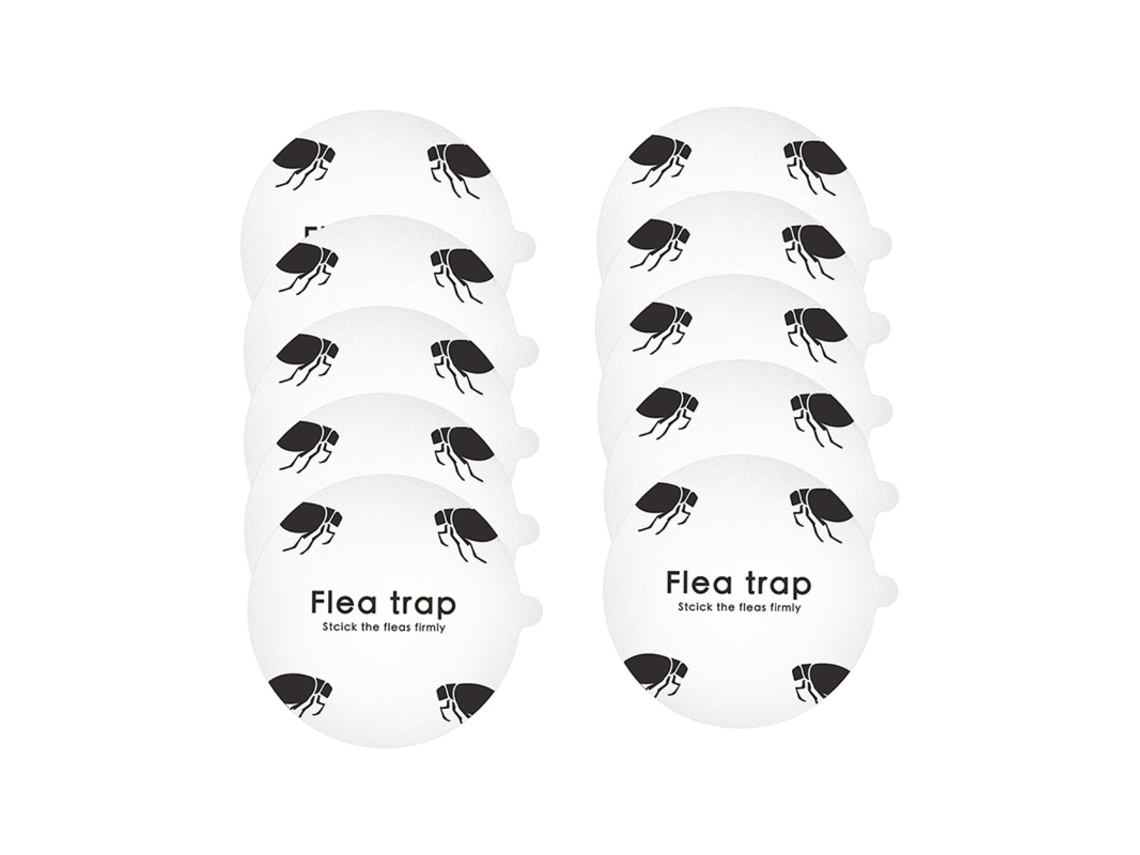 Pack Com 50 Placas Colantes Impressas Para Moscas 18cm - Folhas Pretas E Brancas Para Armadilhas Elétricas