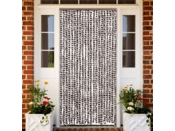 Vidaxl Cortina Anti-insetos 90x220 Cm Chenille Castanho E Branco