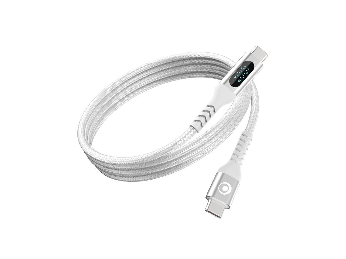 Cabo Usb c para Usb c Pd 100w 2m com Tela Digital Carregamento Rápido BIGBEN