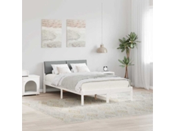 Vidaxl Estrutura Da Cama Branco E Cinza Claro 120 X 200 Cm