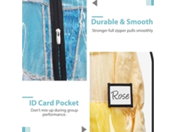 Conjunto de 3 Capas para Roupas Dança Infantis 40 Polegadas BRILVIBERA (rosa)