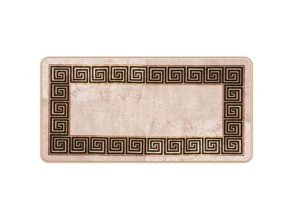Conjunto 1 Tapete Runner Vidaxl Preto Poliéster (50 X 100 Cm)