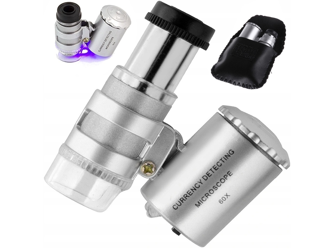 Lupa - Microscópio Uv - Ampliação De 60x E Lâmpada