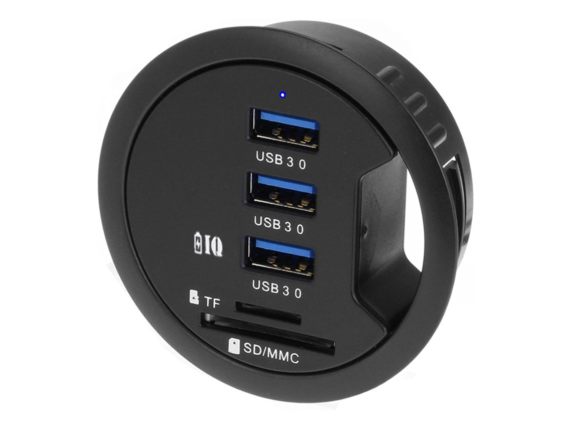 Hub Usb 3.2 Gen 1 Integrado na Mesa, Leitor de Cartão, Integrada AQUAFORGE