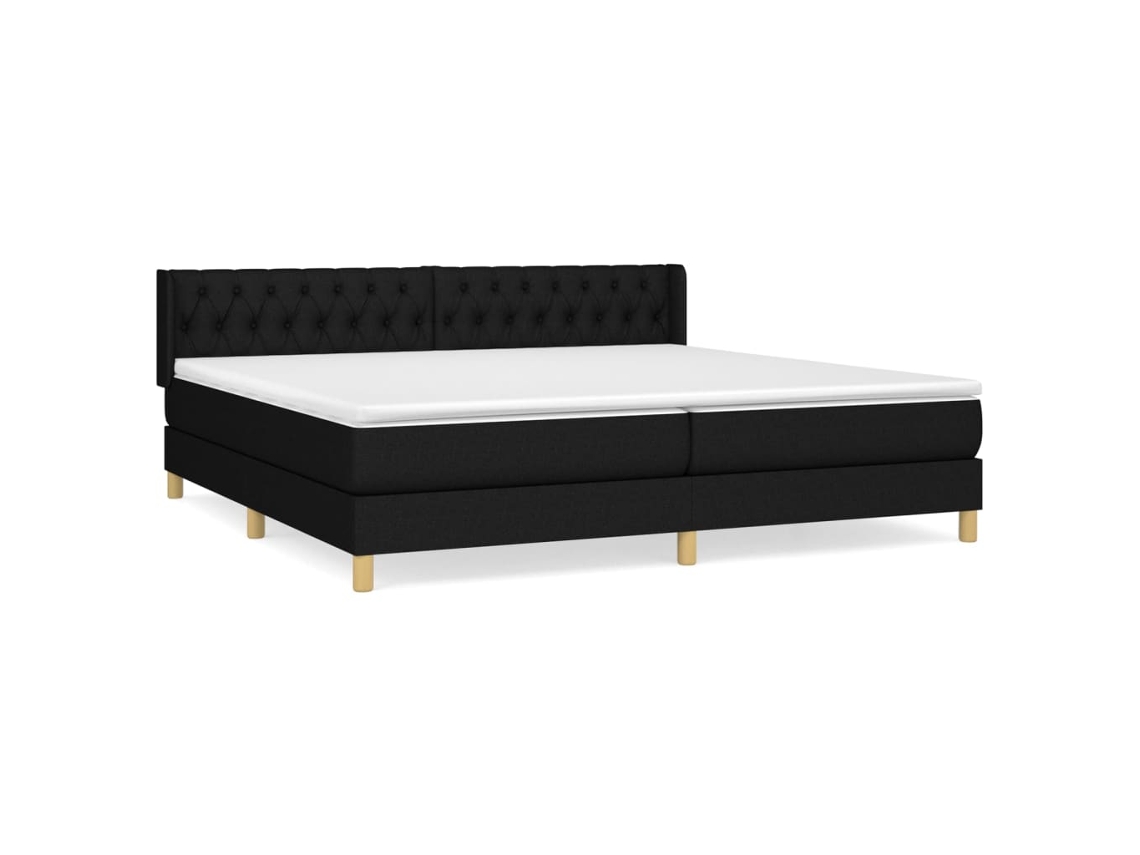 Box Spring Bed, Box Spring Beds Vidaxl Preto Tecido (200 X 200 Cm)