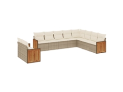 Garden Sofa Set, Garden Sofa Sets Vidaxl Bege Rattan / Vime (n/a)