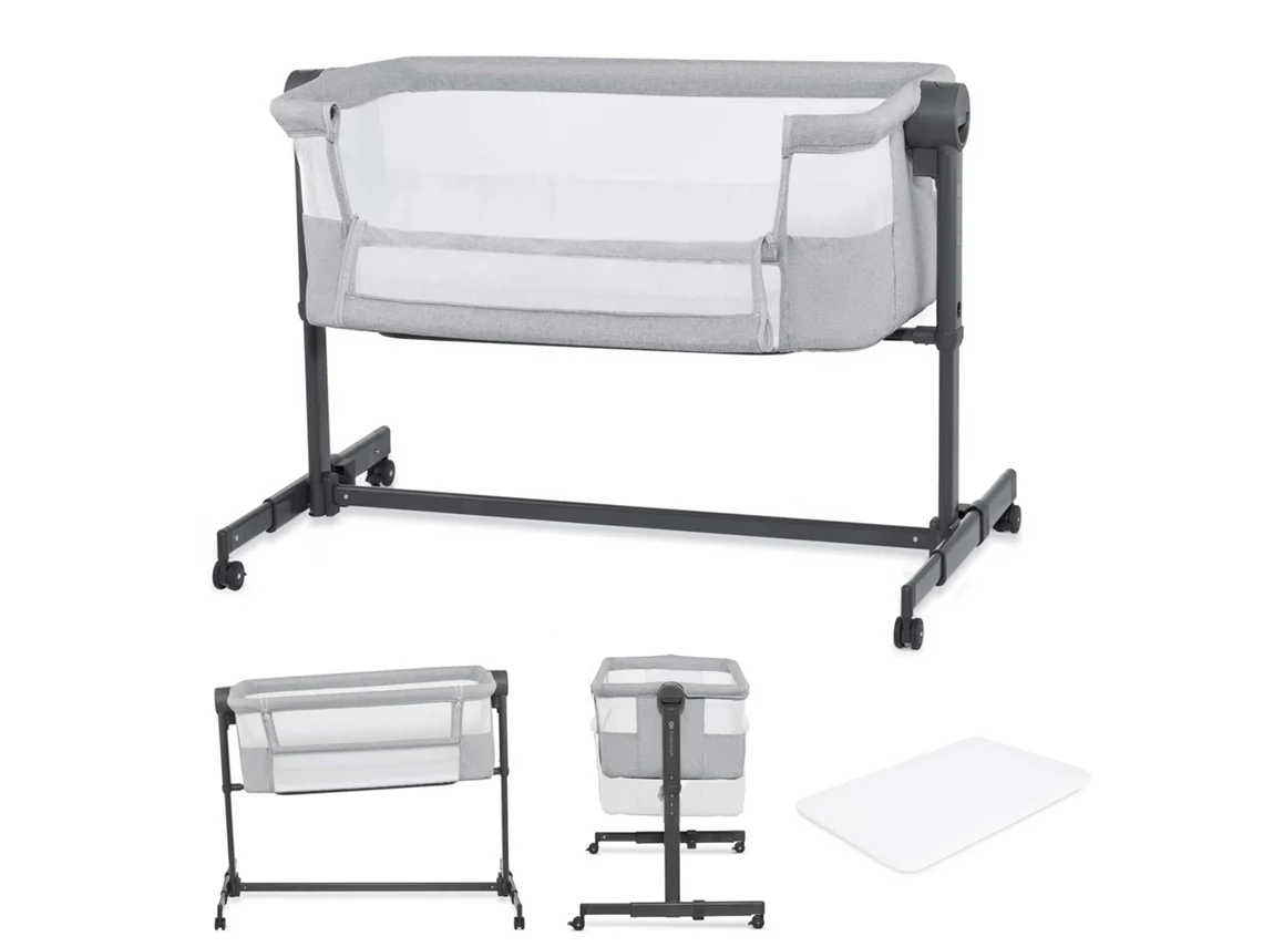 Berço Co-sleeping Kinderkraft Nestee Up 2 (cinzento/preto)