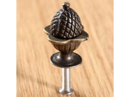 Puxador De Ferro Com Parafuso 30 * 23mm, Acabamento Em Bronze Antigo, Com Furo Único, Para Gavetas, Armários, Cômodas E