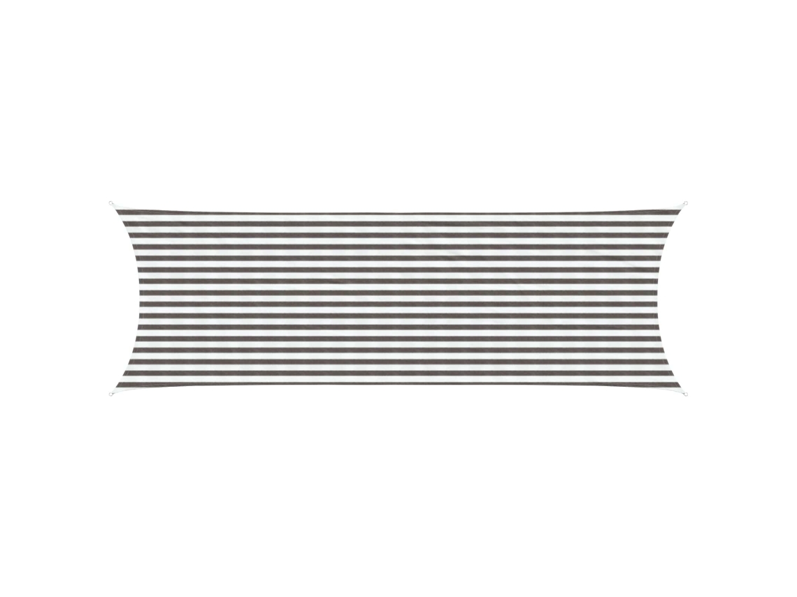 Vidaxl Vela De Sombra Cinza Claro E Branco 2 X 6 M Hdpe