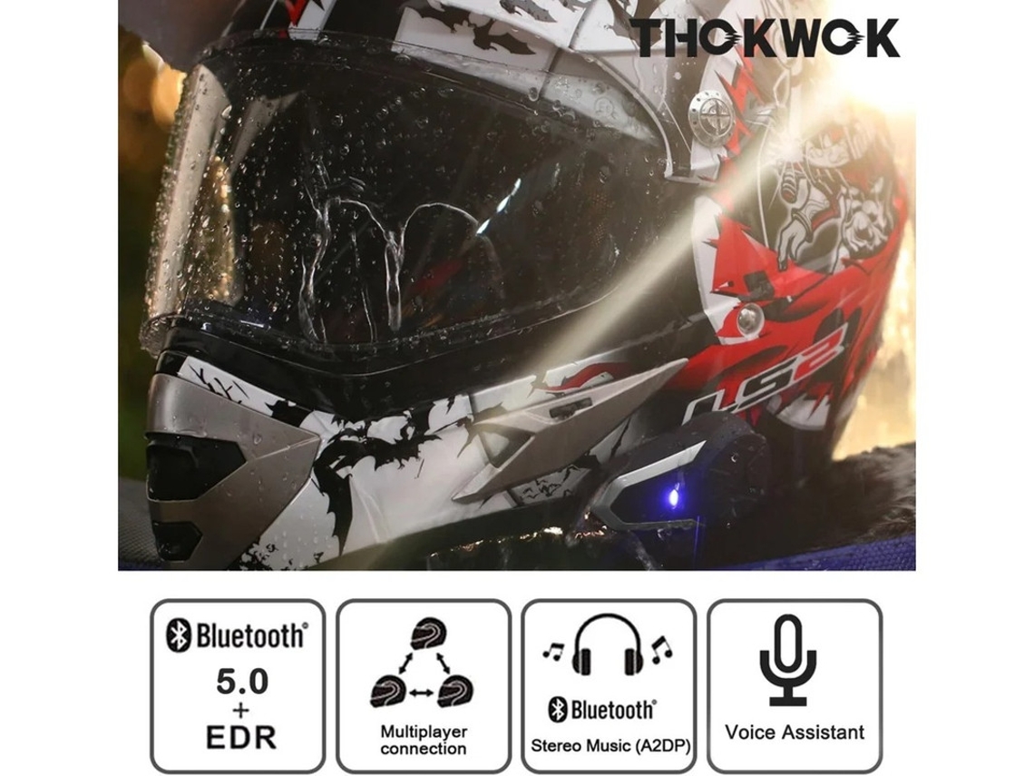 Intercomunicador Bluetooth Para Motocicleta Yizhood Nova Versão De Intercomunicador Bluetooth De 1000 M Para Veí­culos De Esqui/atv/off Road