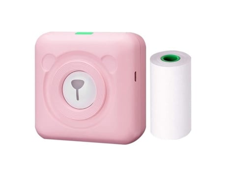 Mini impressora térmica sem fio USB 203DPI de bolso dispositivo fabricante de etiquetas fotográficas móveis rosa rosa RUNFON