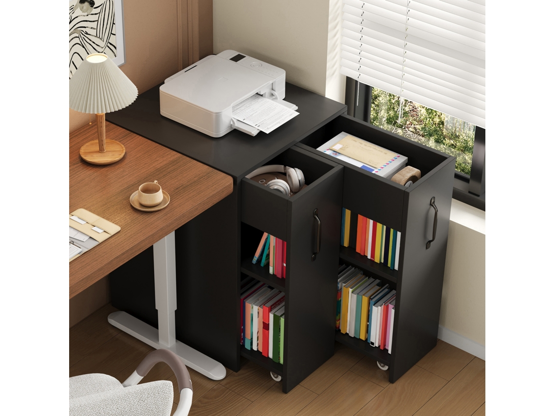 Sofá Cama de 3 Lugares com Mesa Auxiliar 3 em 1, Encosto Abertura Click Clack, Bege