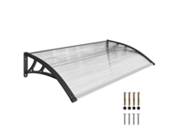 Cobertura para porta e janela 110x60 cm, painéis de policarbonato e perfil de alumínio DECORALAR TECH