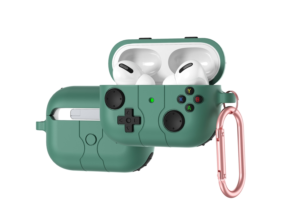 Capa Zruxe Para Airpods Pro 1/2 Silicone Anti-riscos Verde (acesso À Porta Lightning)