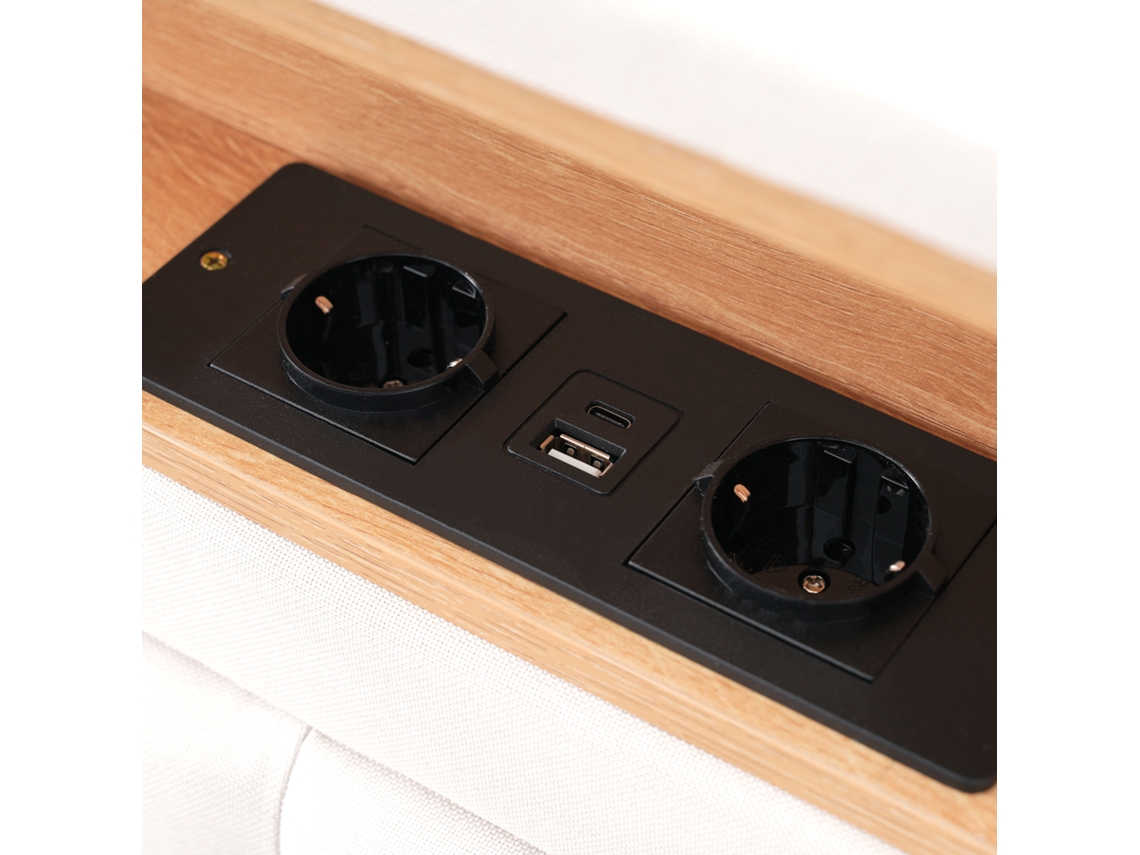Cama Adulto Cabeceira Ajustável Usb c Tomada 300kg