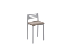Banqueta de Cozinha em Alumínio Kati com Encosto Baixo 33x69x38cm Domus Urbano FANMUEBLES