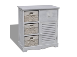 Cabinet, Cabinets Vidaxl Branco Madeira (60 X 30 X 63 Cm)