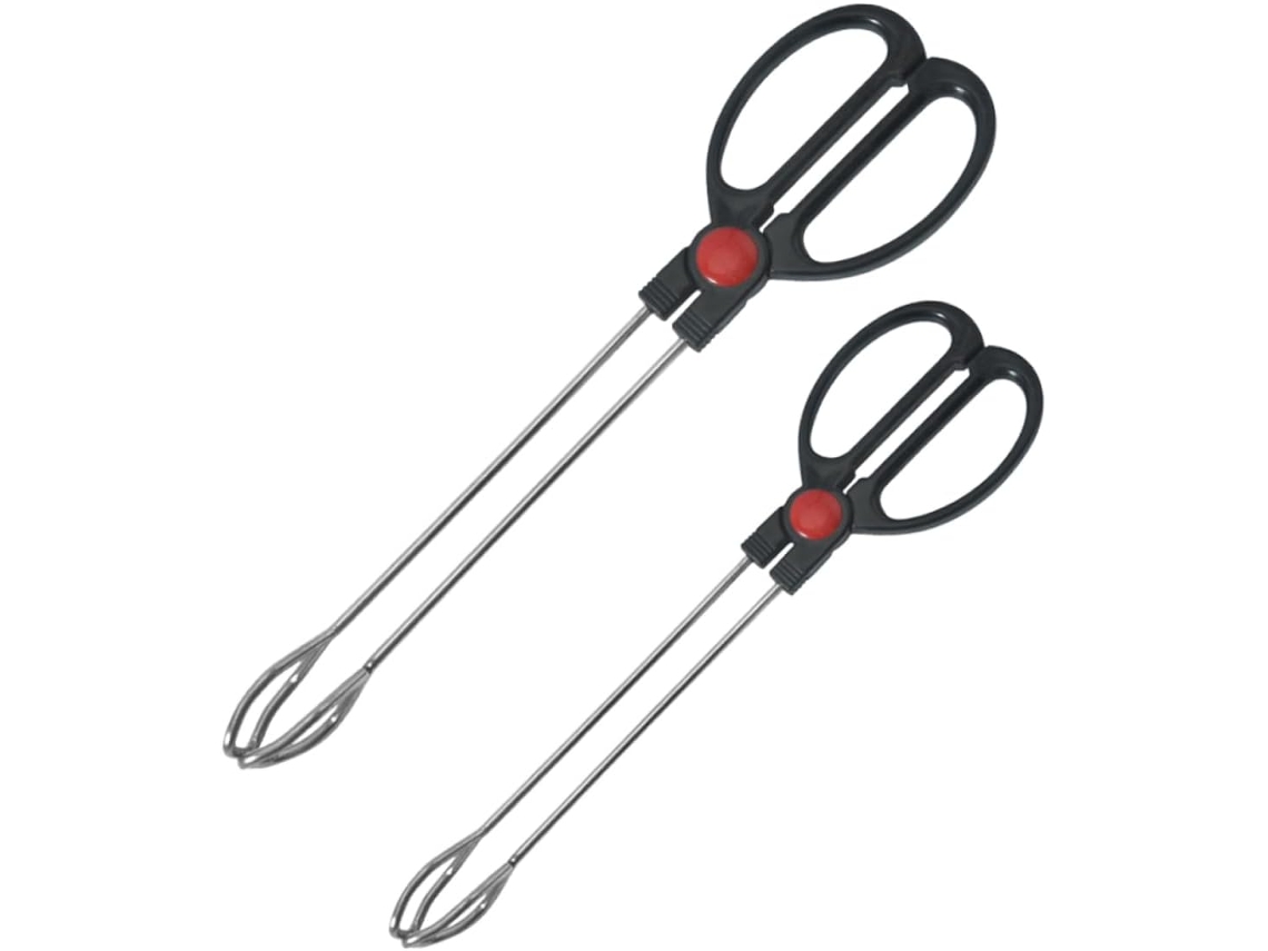 Pinças De Servir Sosoport Em Aço Inoxidável, Conjunto De 2 Peças, Antiderrapantes, Multifuncionais, Para Cozinha E