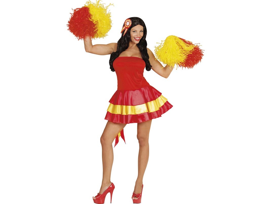 Fato de Miss Espanha com roseta para mulher