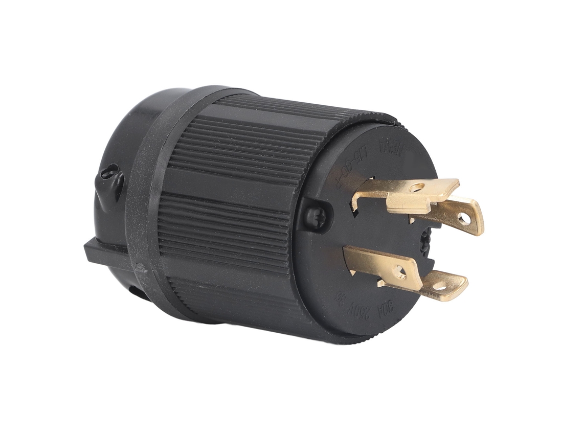 Conector De Segurança Padrão Us L15-30p De Latão, 4 Orifícios, 30a 250v Para Eletrodomésticos E Indústria