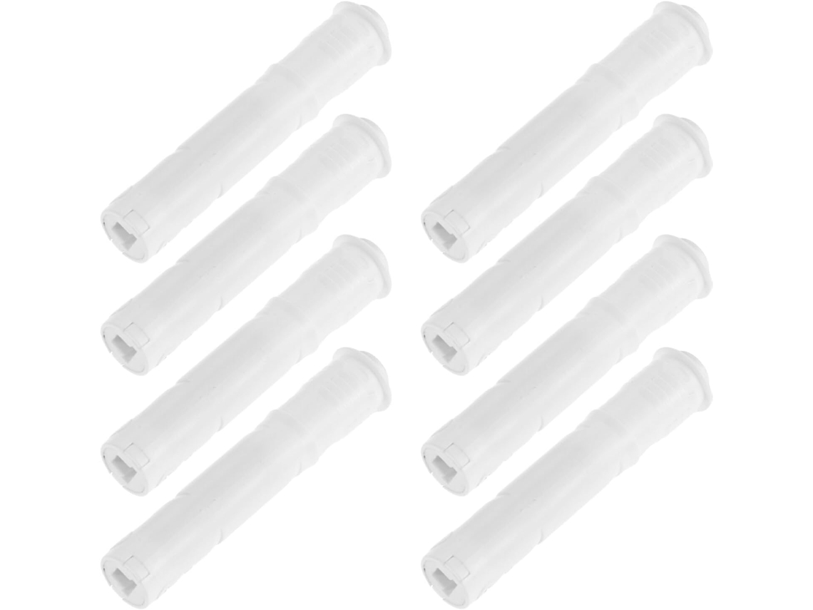 Conjunto de 8 peças brancas de pressão oculta para portas de armário.