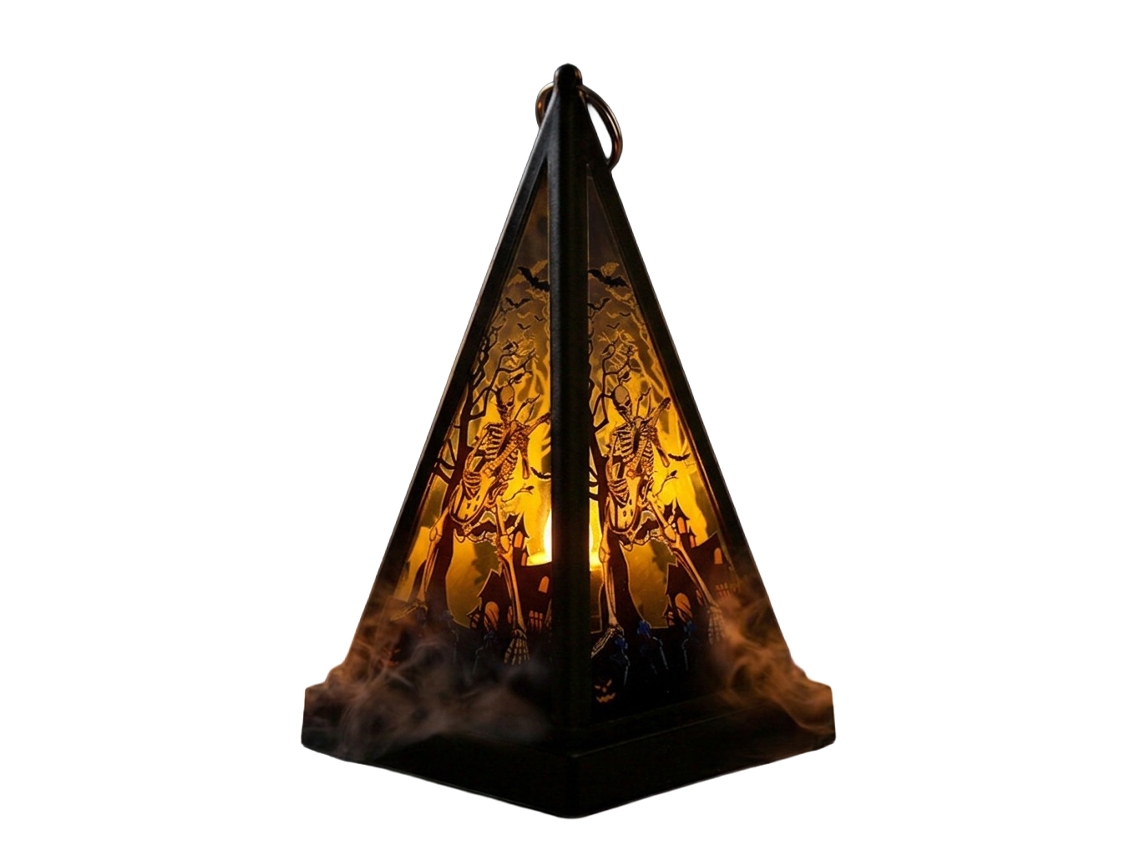Laxiscreed Luminária De Festa Com Cabeça De Caveira Para Decoração De Halloween, Lanternas Portáteis De Festa