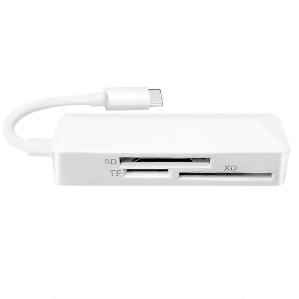 Leitor de Cartão Usb c Sd Tf/xd 3 em 1, Adaptador Hub para Leitor de Cartão de Memória AQUAFORGE