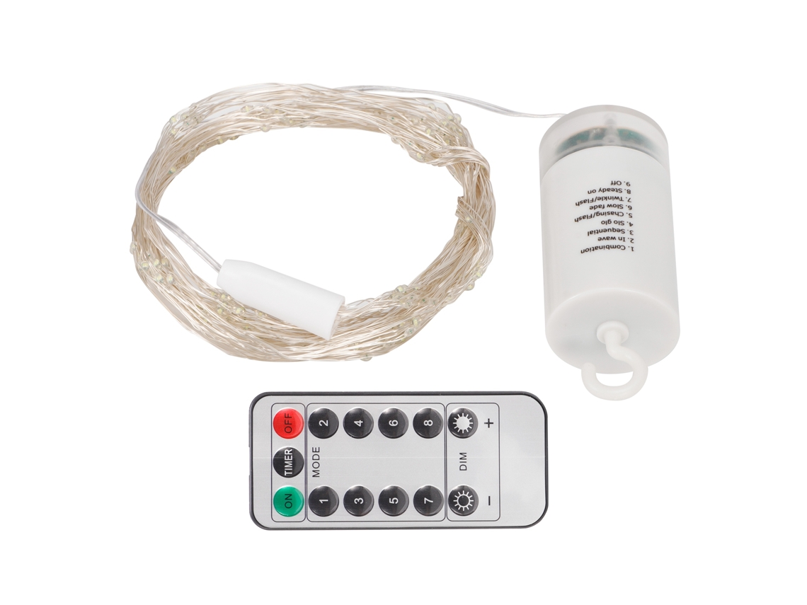 2026 luz de Cadena de 2m 200led Con Control Remoto 8 Modos Impermeable para Decoración Navideña Fiesta