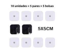 Adesivos Autocolantes de Gel para Terapia de Massagem por Pulso Tens MDUG (10 Unidades, 5x5cm)