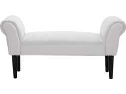 Banqueta HOMCOM Madeira Branco (102x31x51cm)