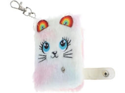 Mini Caderno De Pelúcia Com Chaveiro E Páginas Em Branco Para Meninas