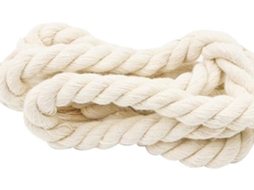 Katoen Touw 10 Mm Breed - 4 M Lang - Duurzaam Koord - Geschikt Voor Doe-het-zelf - Creatieve Handgemaakte Projecten - Wit Weefsel