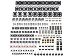 Kit 250pcs Interruptores Táteis Momentâneos Micro Botão Push 25 Valores 12v 50ma