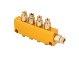 Bloque De Manifold De Distribuidor De Aceite Ajustable De Latón Com Entrada De 6mm E Saída De 4mm (1 Entrada E 4 Saídas)
