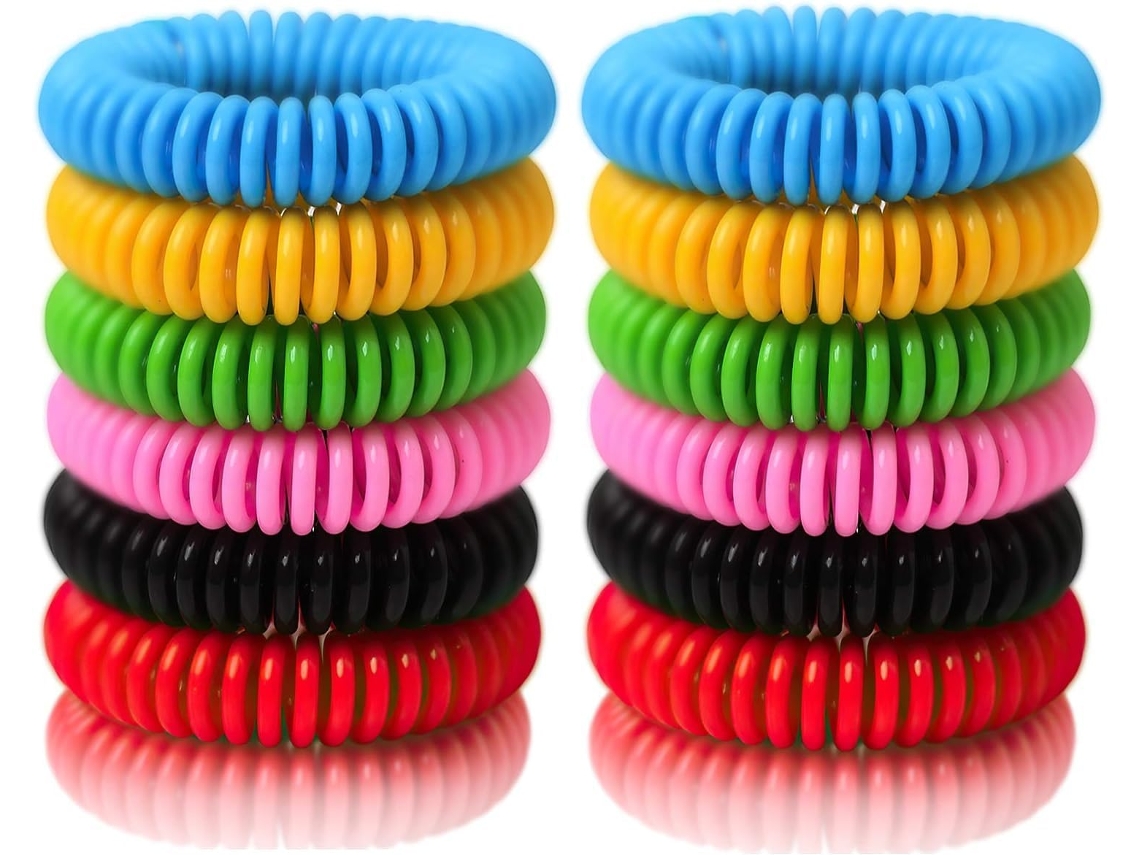 Pacote Com 24 Pulseiras Repelentes De Mosquitos, Embaladas Individualmente, Sem Deet, Com Óleos Essenciais Naturais, Em