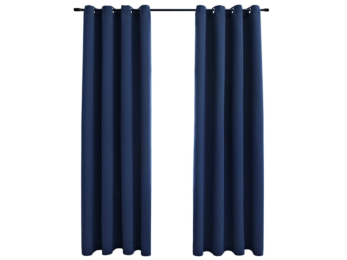 Curtain, Curtains Vidaxl Azul Tecido (140 X 245 Cm)