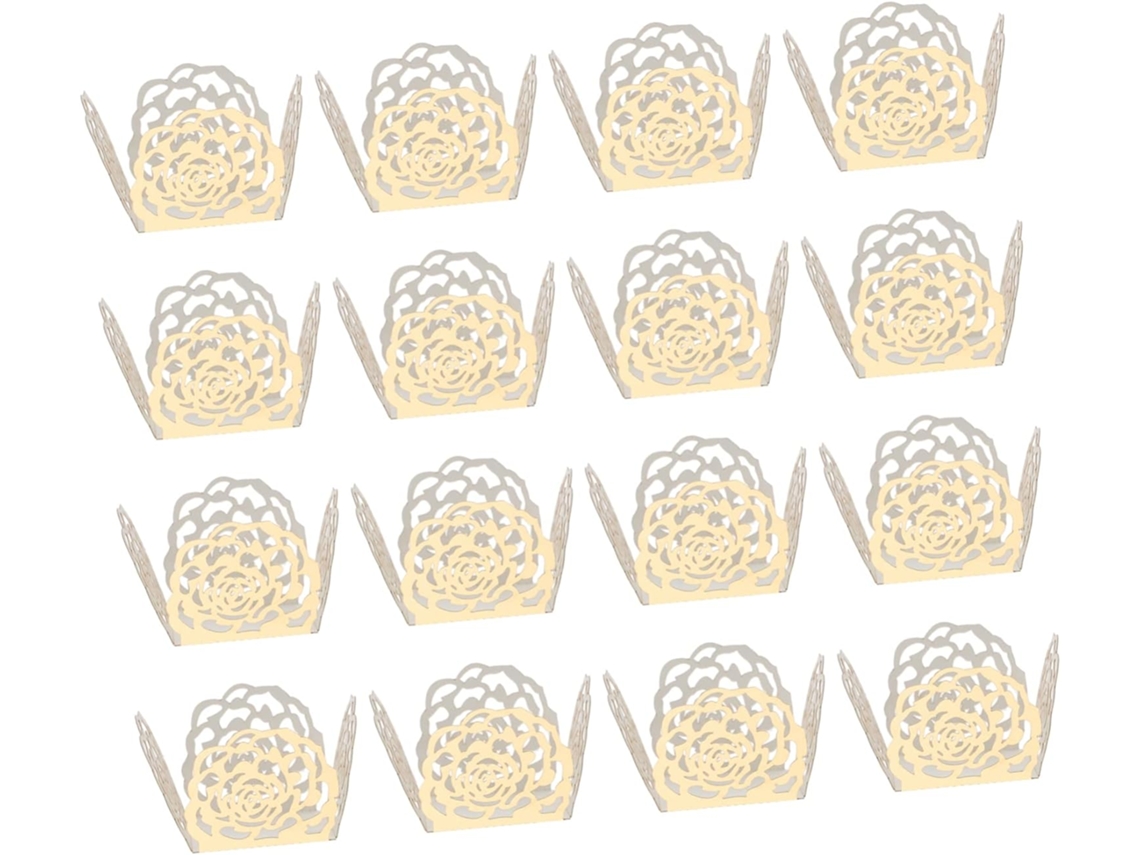 100 Unidades De Forminhas De Chocolate Vazadas Com Borda Em Formato De Rosa, Em Papel Antiaderente, Gokoco