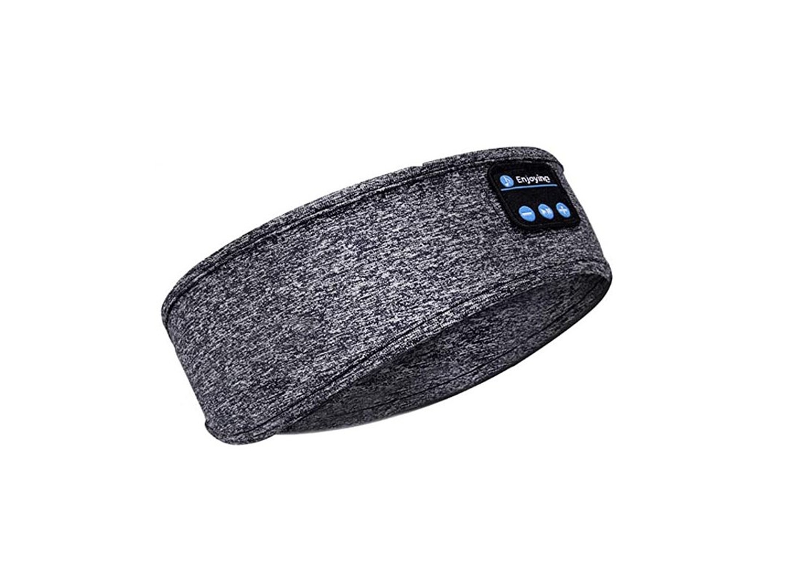 Banda para Dormir com Faixa de Cabeça Bluetooth Sem Fio para desportos com Faixa de Cabeça para Música Ultrasuave Cinza