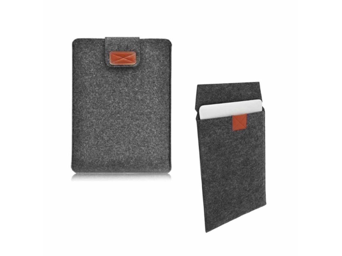 Capa Protetora Para Computador/laptop Em Feltro Cinza Escuro Com Fecho De Velcro – 11,6 Polegadas