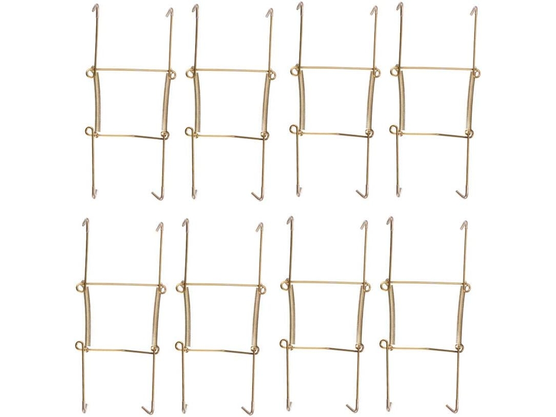 Placa de Fixação de Parede, Ganchos Decorativos Invisíveis Zincados com Pontas Protetoras, 8 Pçs CHABERLU