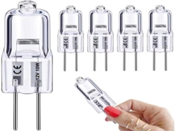 Lurelia Pack De 20 Lâmpadas Halógenas G4 10w 12v 150lm, Branco Quente, Regulável, Sem Cintilação, Decoração