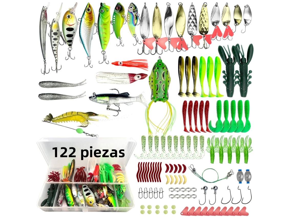 Kit de Iscas Artificiais MDUG para Robalo 122 Peças