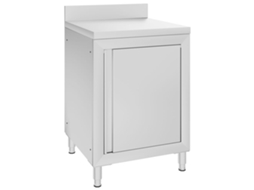 Vidaxl Mesa De Trabalho Comercial C/ Armário 60x60x96cm Aço Inoxidável