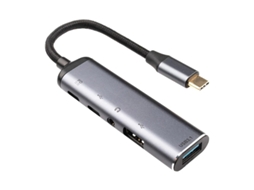 Hub USB-C Adaptador de Porta Múltipla Tipo C 5 em 1 com Saída de Áudio de 3,5 mm, USB 3.1, USB 2.0, PD de 100W para MacBook Pro, iMac, iPad YIZHOOD