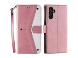 Capa De Couro Compatível Com Samsung Galaxy S25, Com Costura Embutida, Suporte E Alça. Multicolorida